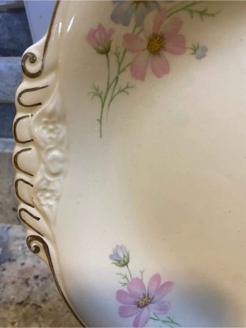 Vintage Homer Laughlin VIRGINIA ROSE Platter 15.5” X 11.5”